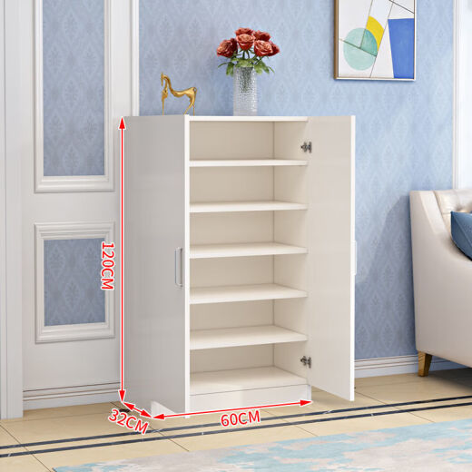 Mi Shoe Cabinet Modern Simple Home Door Large Capacity Shoe Cabinet Shoe Cabinet Storage Multifunctional Hall Cabinet Balcony Cabinet 120 Two Doors White