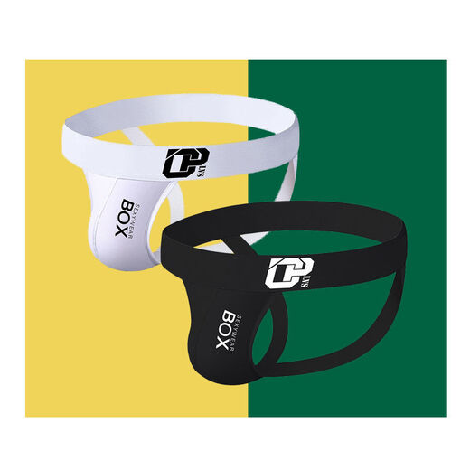 Guiruo sexy underwear new men's underwear sexy thong men's pure cotton double thong GAY gay L white collection store priority delivery