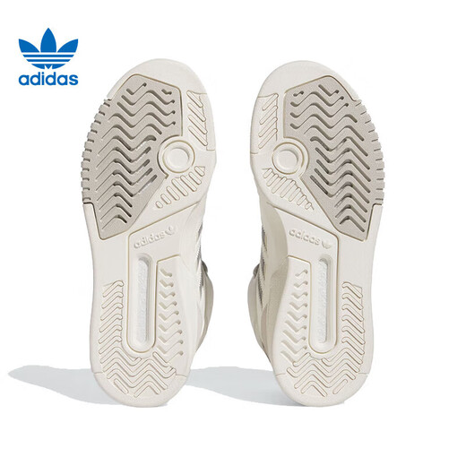 阿迪达斯 （adidas）官方三叶草女鞋2025新款DROP时尚潮流高帮皮质运动鞋学生休闲板鞋 IF2694-汉玉白/灰色 39