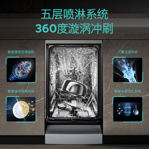 Siemens original imported 10 sets of dual-purpose ultra-narrow dishwasher built-in 45cm wide exclusive for small apartments SR23HI01KC