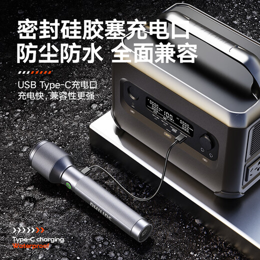 （）手电筒强光手电超亮超长续穿天家用巡逻军户外 [SFL6168]小巧便携14500LX