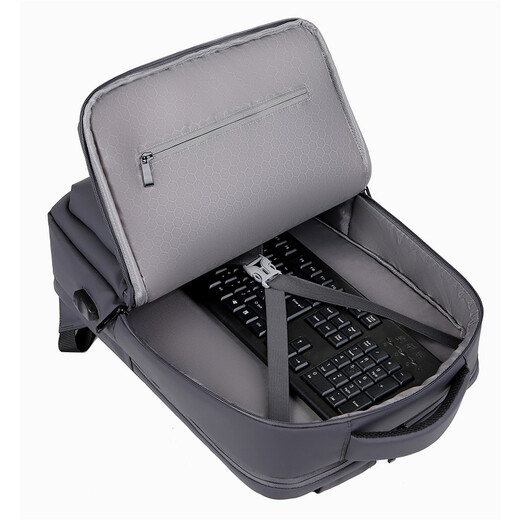 Qingxi computer bag backpack 17.3 inches business backpack laptop bag game notebook e-sports male and female student school bag black 17.3 inches