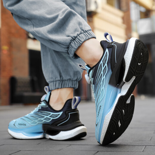 Nuevos zapatos deportivos de verano otoño e invernal de otoño e invierno botón para correr zapatillas ultra ligeras amortiguadores y zapatos transpirables hombres 9888 luces 42