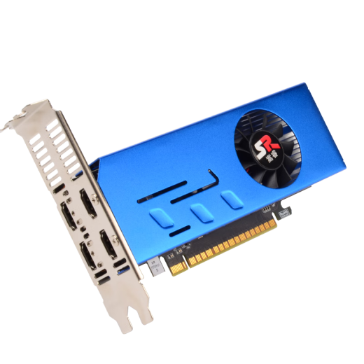 Songrui 4-screen stock trading graphics card GTX1660S/1050Ti/750ti/730 multi-screen graphics card 4-interface HDMI HD 4k projection one-drag four-way splicing graphics card VGA split-screen graphics card 4-screen GTX750 2G 4HDMI stock trading monitoring integration