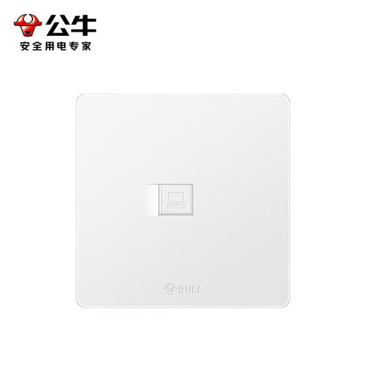 公牛（BULL）开关插座 一位电脑打线型六类插座奶油风G12T102B 暮雪白