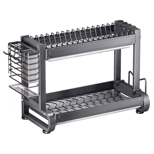 Shuaishi kitchen dish rack countertop dish drain storage rack chopstick tube knife holder storage box utensils collection