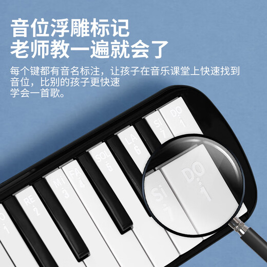 嘉德瑞JDR口风琴32键小学生初学课堂教学儿童成人专用吹管乐器 蓝色