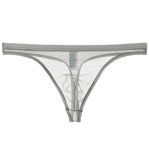 ROSELEX confidential delivery men's nude transparent thong thin mesh sexy underwear sexy temptation XL white