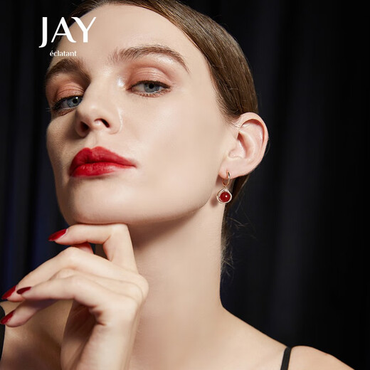 Jay retro red earrings for women, earrings, earrings and buckles as birthday gifts for girlfriend