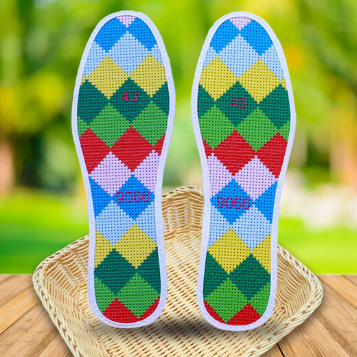 
2023 new printed cotton cloth hand-embroidered cross-stitch insole semi-finished product embroidered by men and women Rose red 683 All wishes come true 37