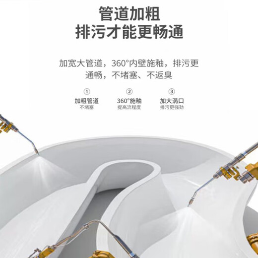 JONHIW bathroom toilet household siphon type high-impact large-diameter bathroom silent anti-odor water pumping small apartment toilet JNW Clean 6-sea swirl siphon-10.0 large pipe diameter 400mm door-to-door delivery + free installation