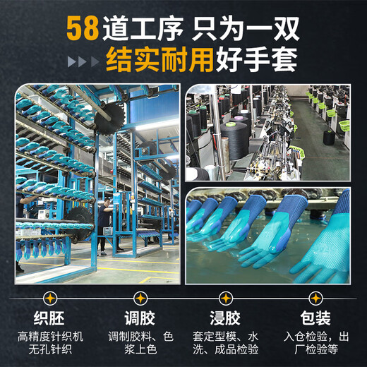 
Xingyu Labor Protection Gloves A688 Wear-resistant Work rubber thickened rubber latex embossed anti-slip impregnated adhesive breathable protection work [China Industrial Belt Direct Hair] 12 double A688 Embossed anti-slip-all size