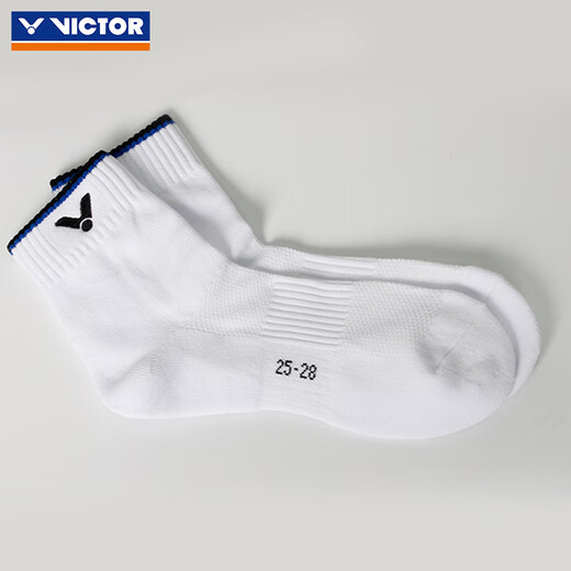 VICTOR chaussettes de badminton bas de serviette épaissi pour hommes chaussettes de sport professionnelles mi-longues absorbant la transpiration, respirantes, confortables et antidérapantes SK-149 SK149F/bleu nautique Taille unique 25-28 cm