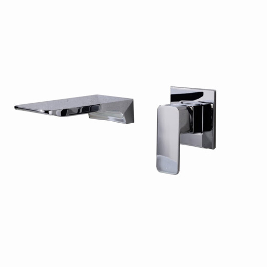 Hansgrohe concealed wall-mounted basin waterfall faucet black hot and cold above-ground basin embedded wall drain bathtub faucet gun gray