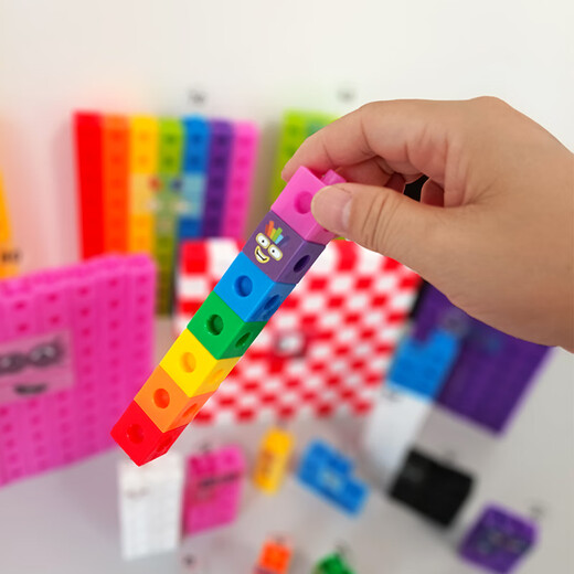 numberblocks1正方体数学教具100数字积木方块儿童拼搭玩具 更好的61-70(TPE方块800粒+贴纸