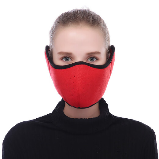 HengTravler冬季成人户外摩托车防寒防风摇粒绒保暖口罩耳罩面罩情侣口罩 A608(迷彩)男女