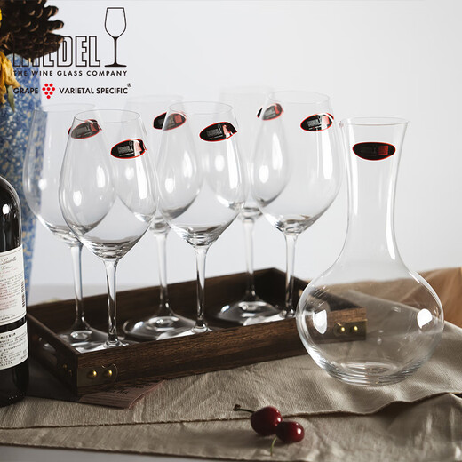 RIEDEL Germany imported Shiraz decanter, high-end red wine glass, light luxury goblet, 7-piece gift box set