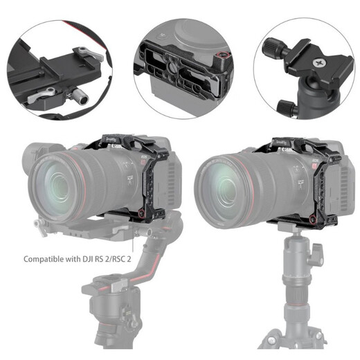 
Photographing Month Smallg is suitable for Canon EOSR5/R5C/R6/R6II camera rabbit cage photography accessories L-shaped vertical clapper black mamba optional Canon EOS R5 C black mamba expansion frame 3890