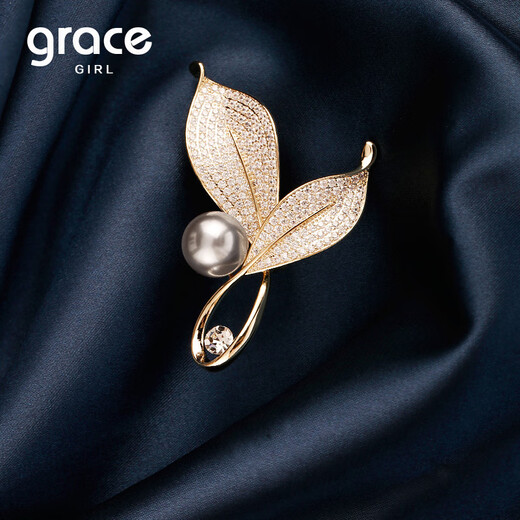Grace Girl brand snowflake tulip brooch high-end women's suit accessories luxury jewelry waist artifact female corsage