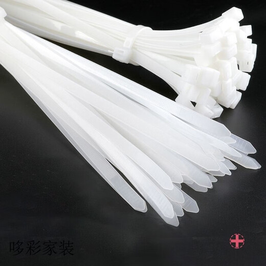 奇立彩国标尼龙扎带大号宽捆绑扎带长绑绳捆扎线束带绑带卡扣强力 白色 国标1012米长100条