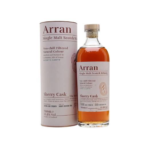 艾伦单一麦芽苏格兰威士忌Arran700ml礼盒装原装进口洋酒 艾伦博帝佳雪莉桶礼盒装700ml