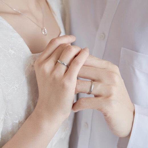 Chow Sang Sang PROMESSA small crown Pt950 platinum ring plain ring couple ring wedding ring 71135R pricing 20 rings