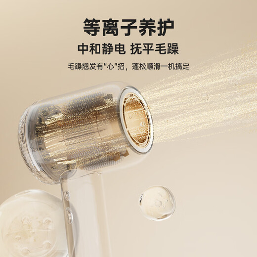 CONFU High Speed Hair Dryer Hollow Leafless Birthday New Year 520 Chinese Valentine's Day Gift for Girlfriend High Power High Wind Plasma Hair Care Hair Dryer KF-F9 110,000 RPM Plasma + Hollow Gray