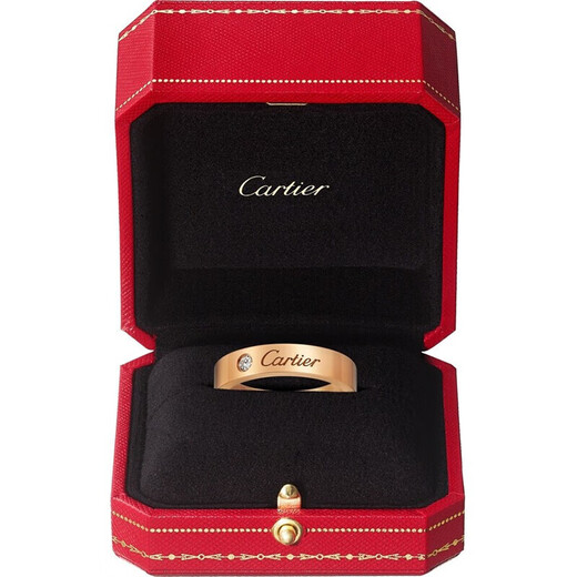 Cartier Cartier Couple Ring 4mm wide C DE CARTIER wedding ring Chinese Valentine's Day gift B4210700 18K rose gold 60 yards