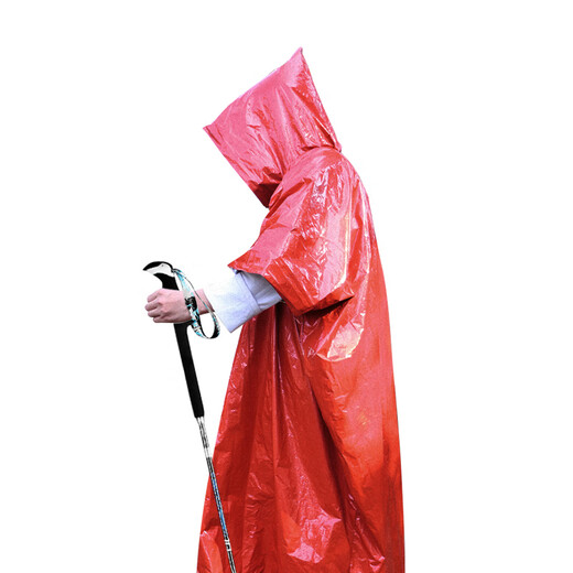 Zhongjia Woan thermal blanket emergency blanket outdoor camping survival blanket thermal raincoat cold-proof and warm thickened emergency sleeping bag tent extended raincoat (130*135cm 105g)