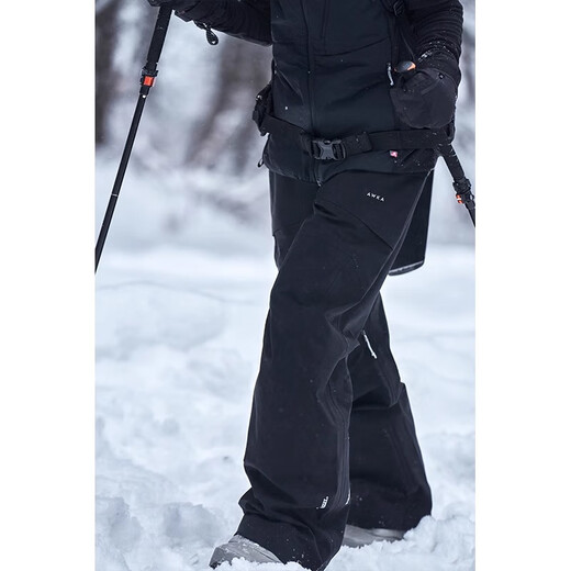 Awka Skihose für Frauen, männliche Paare Schneebrett 3L wasserdichte und winddichte Profi -Skihose kaltes Winter schwarz BZK53 m