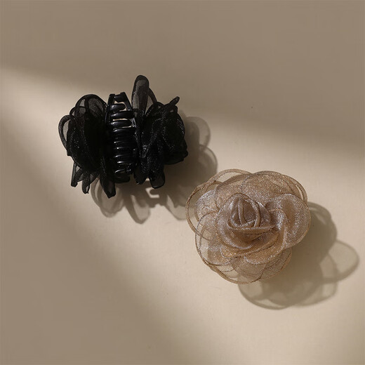 Chimera (CHIMERA) 2 pieces of flower hairpins, new Chinese style back head hairpins, shark clips, half-tied hair accessories, birthday gifts for girls