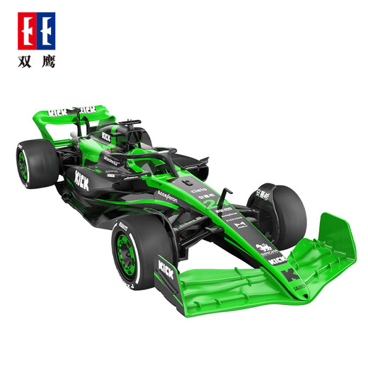 DOUBLE E双鹰遥控玩具跑车F1索伯车队赛车C44成人高难度男孩玩具礼物收藏 E733-001绿色