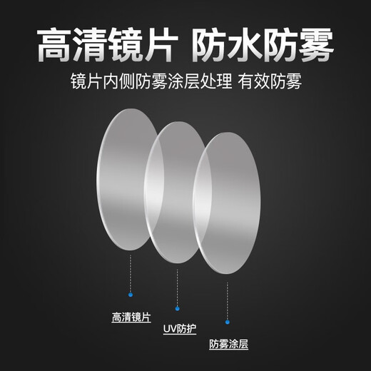 YINGFA presbyopic swimming goggles for men and women, long-sighted, anti-fog, optical, high-definition, waterproof, large-frame swimming goggles, black +200 degrees