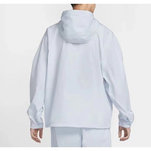 
Nike (NIKE) men's outdoor half zipper long sleeve drawstring woven hooded pullover jacket FN3893-043 light blue S/165