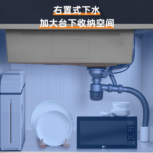 Jiumuwang Küchenpistole grauer Nano Sus304 Edelstahl handgefertigtes Waschbecken großer Tank -Tank -Tisch -Mittel -Tisch -Schüssel Waschbecken [Picking Faucet Luxury Package] Silber 680x450mm