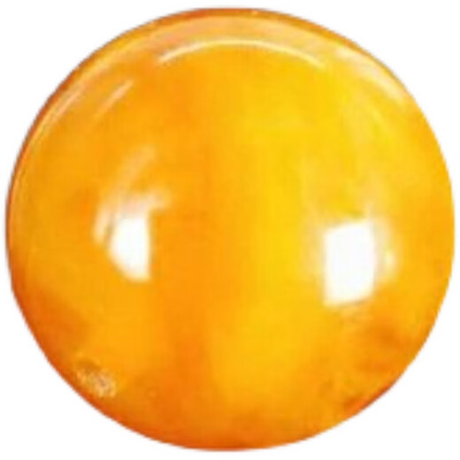 DL 1998 Fat Donglai quality beeswax single bead natural chicken fat yellow amber round beads loose bead bracelet bracelet Diamond Star and Moon Diameter 18mm (single)