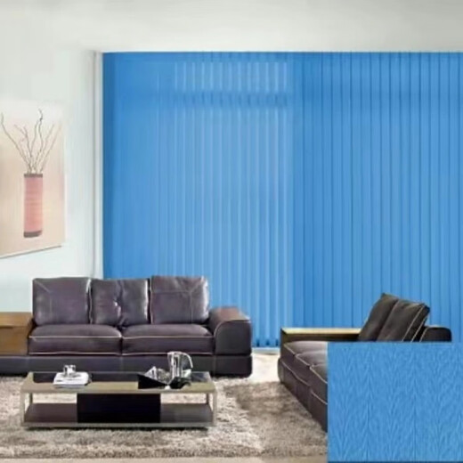 Office balcony curtain bedroom new vertical curtain customized vertical blinds partition curtain light-proof blinds willow dark blue encrypted blades 1.8 meters wide / high 1.8 meters high