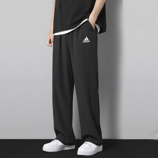 Pantalones de pantalones para hombres Adidas Primavera y otoño Nuevo entrenamiento de ejercicios transpirable al aire libre que ejecuta pantalones deportivos rectos clásicos GK9273/pequeño tamaño/pantalones rectos XS