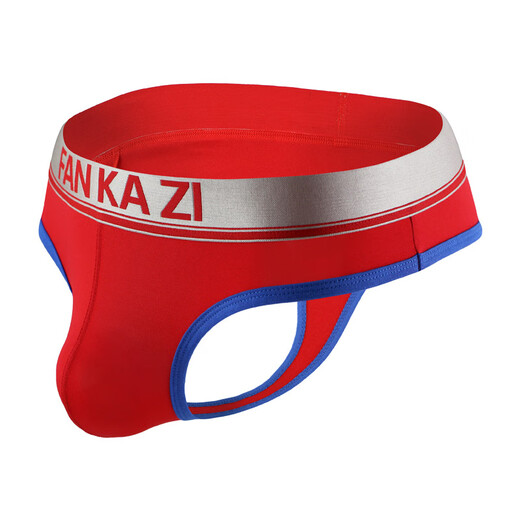 ROSELEX confidential delivery sexy men's thong color block large size sexy T-string pants low waist U protruding buttocks S red