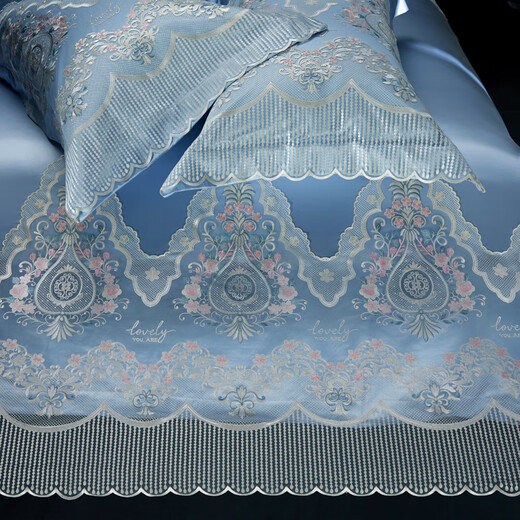 Edimeng Home Textiles Luxury Model Villa Room Four Six Seven Eight Piece Set Lace Large Wedding Multi-piece Double Bed DJ Romantic Paris Eight Piece Set 1.5/1.8m Bed Edimeng Home Textiles Luxury Model Villa Room Four Six Seven Eight Piece Set Lace Large Wedding Multi-piece Double Bed DJ Romantic Paris Eight Piece Set 1.5/1.8m Bed