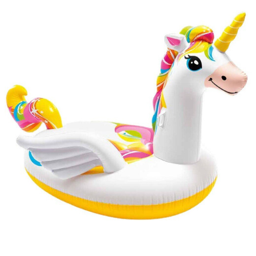 INTEX57561 Unicorn inflatable mount swimming ring adult inflatable toy floating bed thickened water children's mount