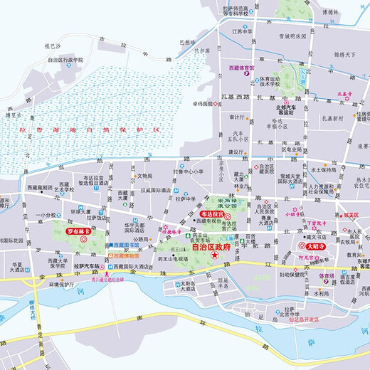 Neue 2025 Tibet Autonomous Region Map 1068*749 mm Papierwandaufkleber Politische Region Gelände Transportmittelkarte