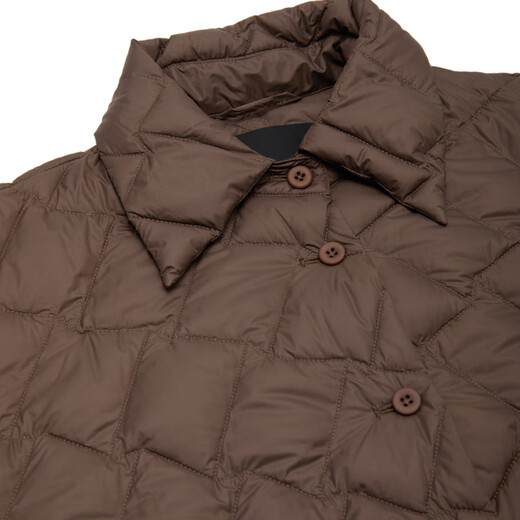 江南布衣（JNBY）【95白鹅绒】24冬新品鹅绒服女轻薄宽松A型抽绳翻领长袖5OAC1584H 209/深棕 S