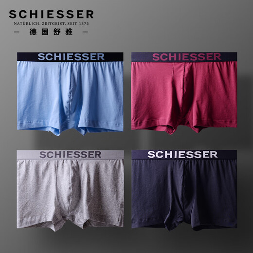 Schister Unterwäsche Männer 2-Pack Deutsche Shumei Baumwolle 20751t Softboxer Shorts Großgröße Herrenunterwäsche 7881 Farbe Blau + Royal Blue (13977t) 2xl