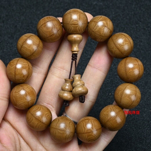 Jin Shi Tong Lao Phoenix 999 Dragon-falling Wood Six-Way Wood Bracelet for Men and Women Buddha Beads Wenwan Wood Agarwood Peach Wood Golden Steel Six-Way Wood Old Material 12108 Pieces