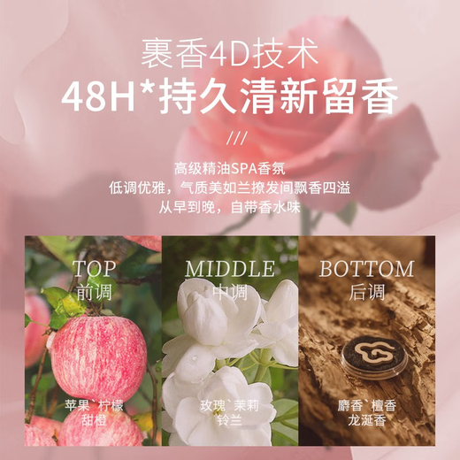 Official Duomeimeilai Perfume Shampoo Remaining Fragrance and Care Moisturizing Silky and Refreshing Pink Diamond Series Moisturizing 738ml