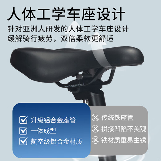 福特福特公路自行车YM200蓝图14速 铝合金车架线拉碟刹成人男女款单车 直把/骑士灰 M码 建议【155-175cm】