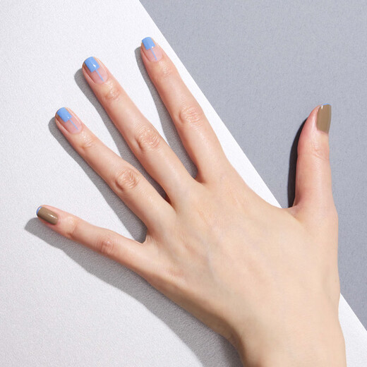 THREE Japan direct mail 2024 summer new natural plant topcoat quick-drying and long-lasting new color nail polish 7ml 14 SHELTERING SYMPHONY