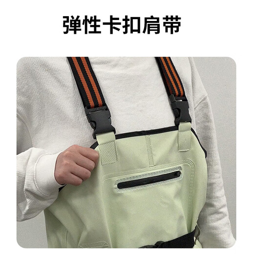 熊火女士下水裤赶海装备大人水裤下半身涉水服全身防水雨裤带雨鞋连体 女款紫色下水裤【3D修身】 37码