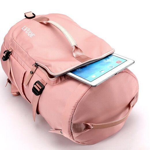 Qbily travel fitness bag for men and women short-distance travel luggage student storage bag for large capacity to be produced and wet and dry separation Haze blue丨Multifunctional wet and dry separation bag